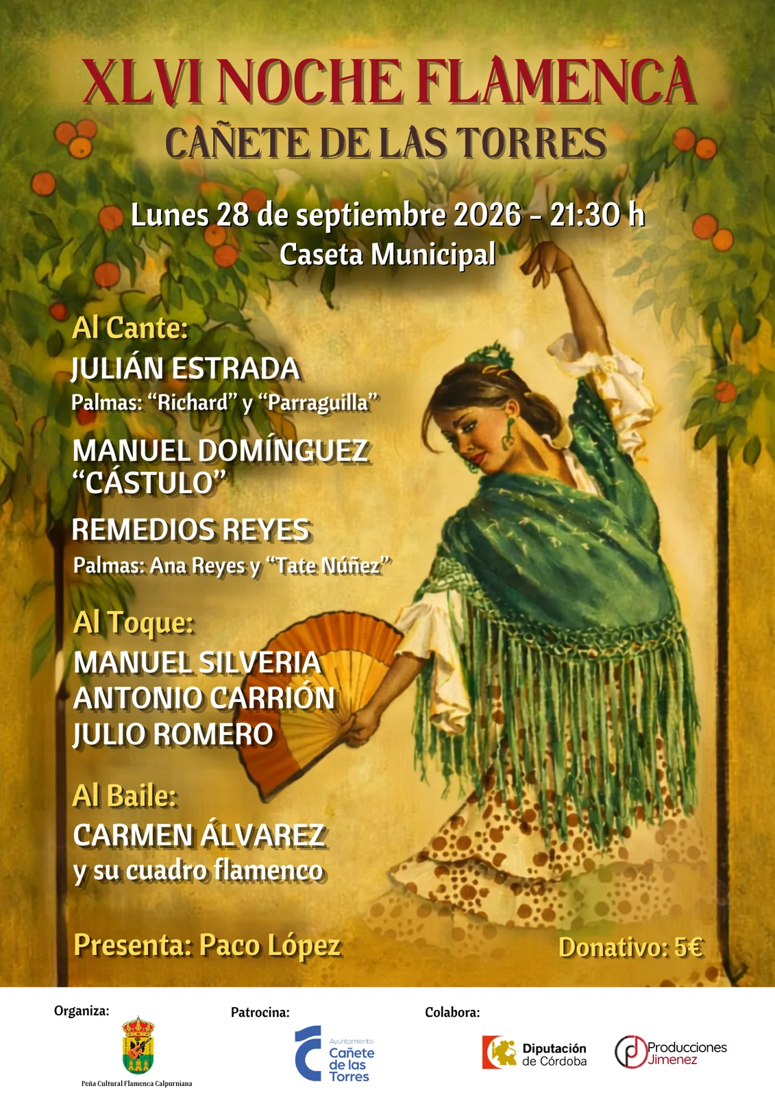 Impulsamos y mantenemos vivo el flamenco en Cañete de las Torres. Fotografía de portada.